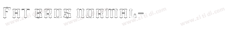 Fat bros normal字体转换